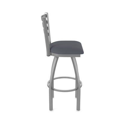 410 Jackie Stainless Steel 25" Swivel Counter Stool with Canter Storm Seat