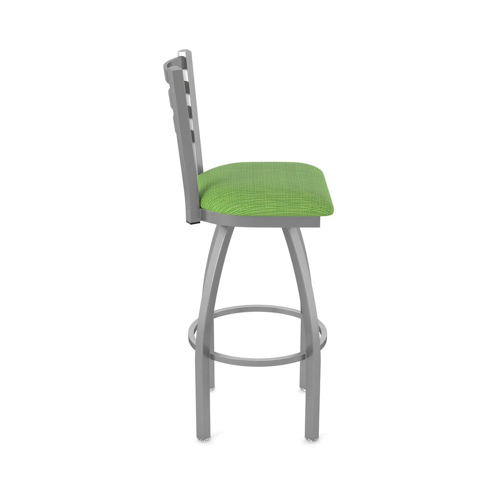 410 Jackie Stainless Steel 25" Swivel Counter Stool with Graph Parrot Seat