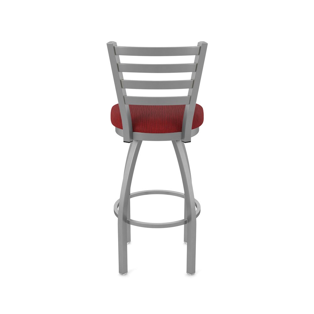 410 Jackie Stainless Steel 36" Swivel Bar Stool with Graph Ruby Seat