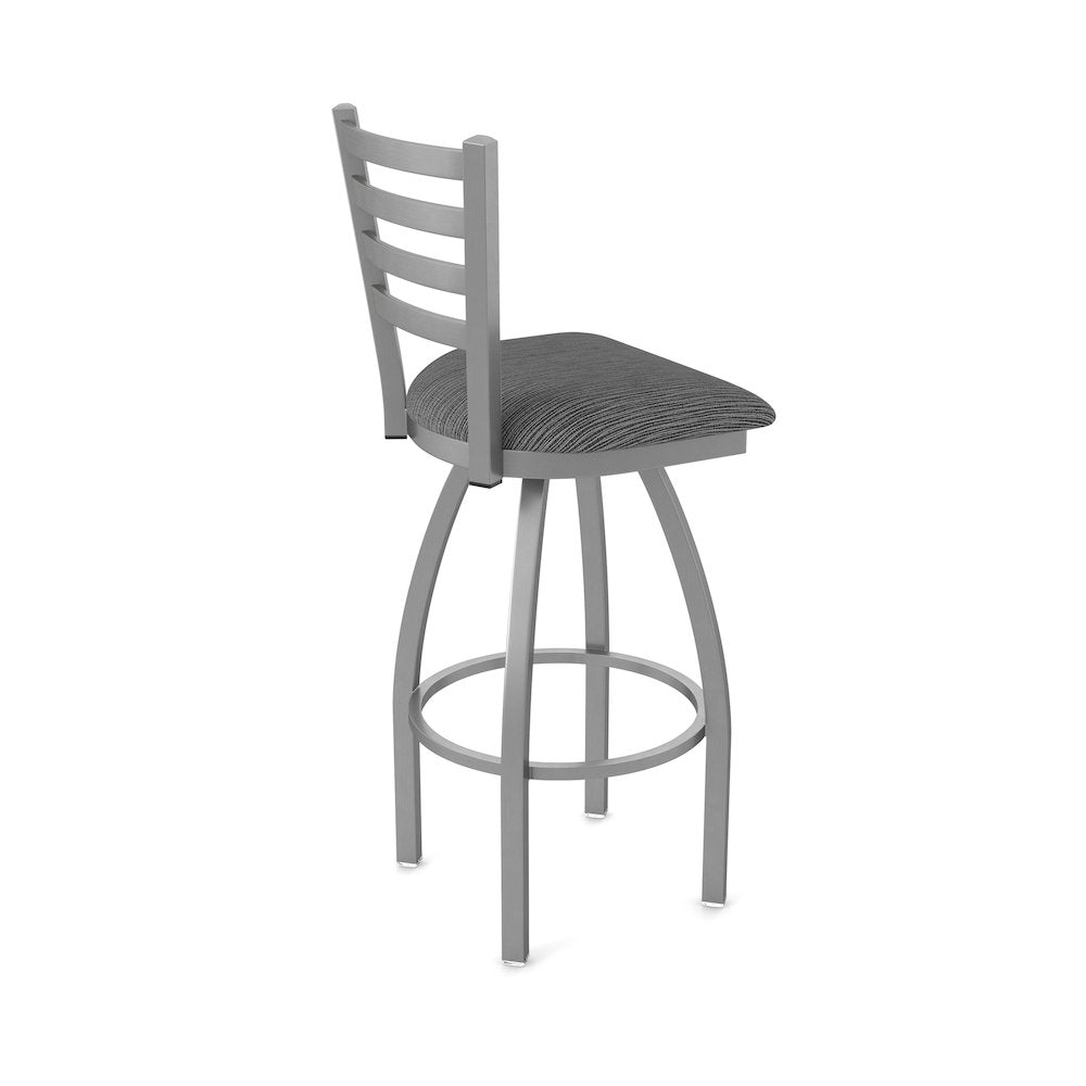 410 Jackie Stainless Steel 25" Swivel Counter Stool with Graph Coal Seat
