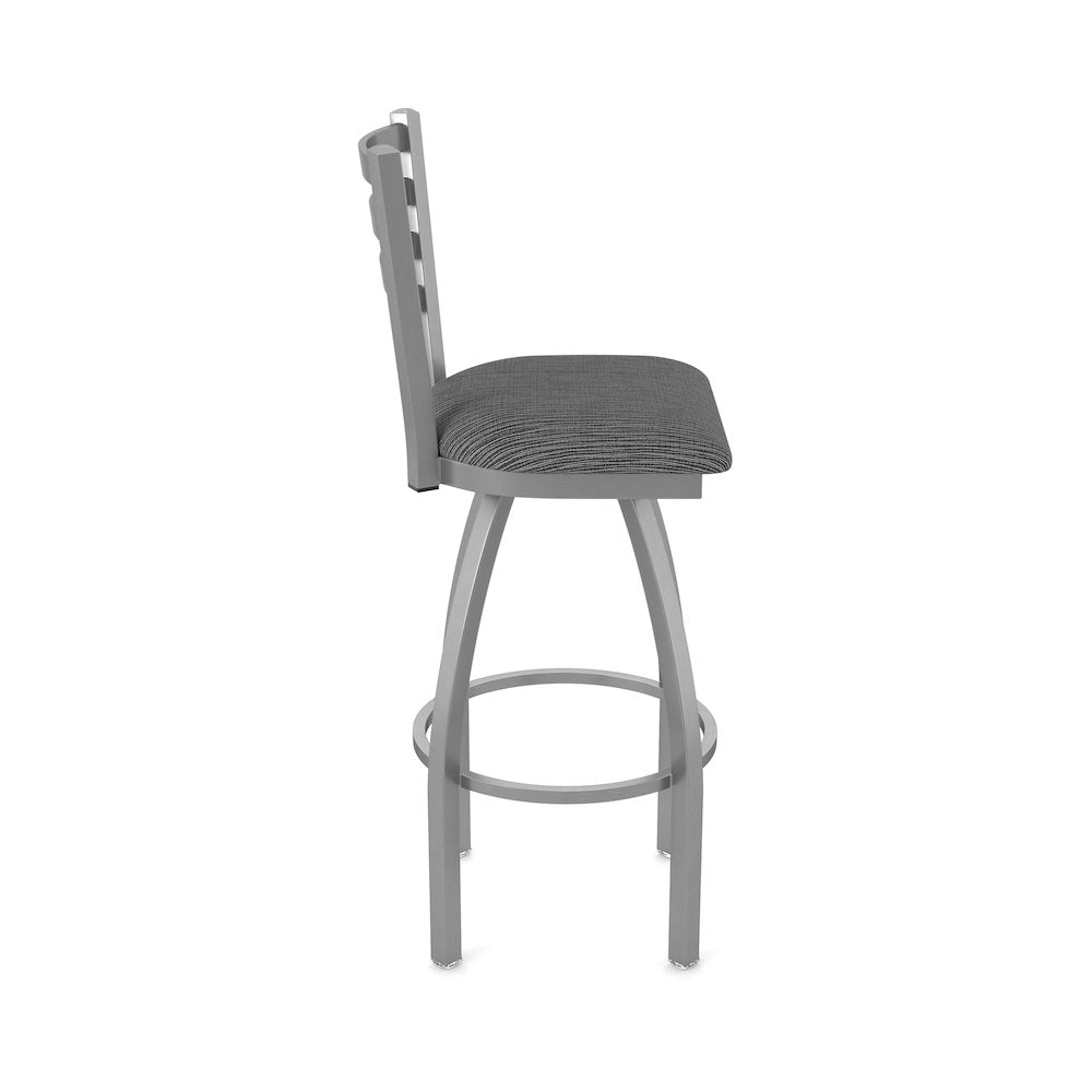 410 Jackie Stainless Steel 25" Swivel Counter Stool with Graph Coal Seat