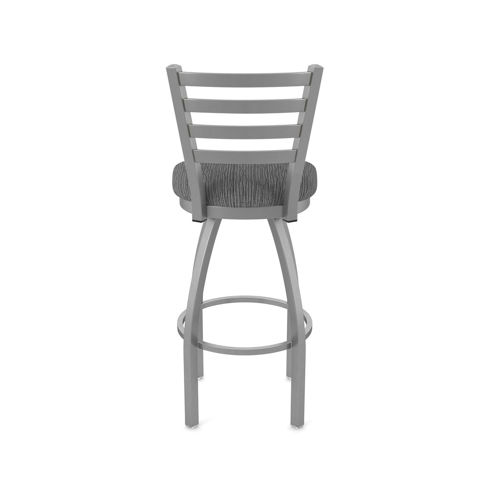 410 Jackie Stainless Steel 36" Swivel Bar Stool with Graph Coal Seat