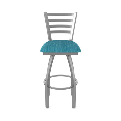 410 Jackie Stainless Steel 36" Swivel Bar Stool with Graph Tidal Seat