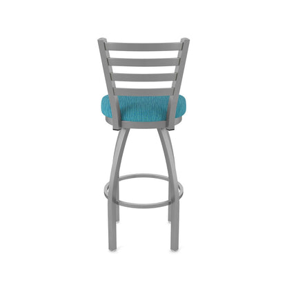 410 Jackie Stainless Steel 36" Swivel Bar Stool with Graph Tidal Seat