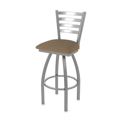 410 Jackie Stainless Steel 25" Swivel Counter Stool with Rein Thatch Seat