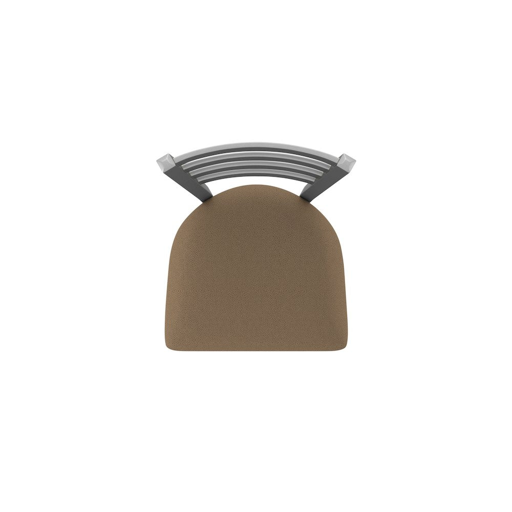 410 Jackie Stainless Steel 25" Swivel Counter Stool with Rein Thatch Seat