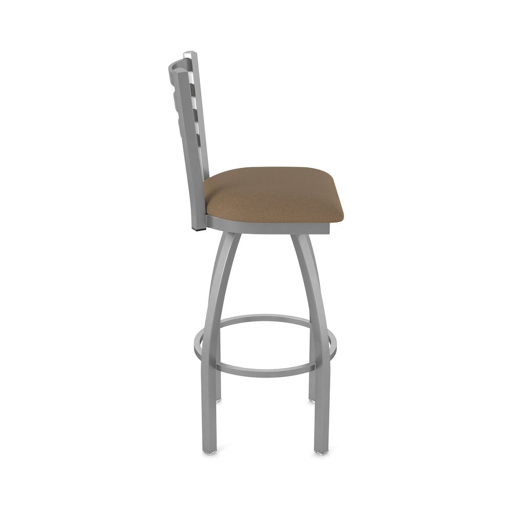 410 Jackie Stainless Steel 25" Swivel Counter Stool with Rein Thatch Seat
