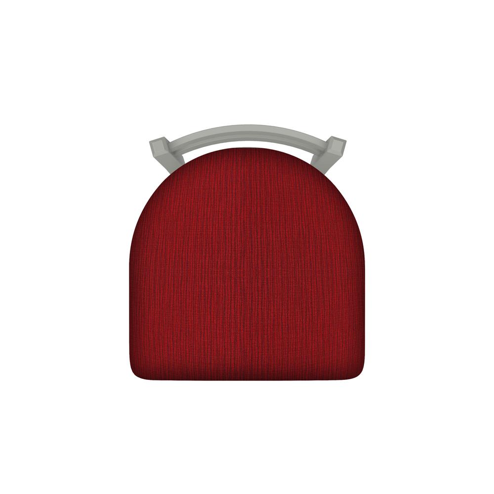 411 Jackie 18" Low Back Swivel Vanity Stool with Anodized Nickel Finish and Graph Ruby Seat