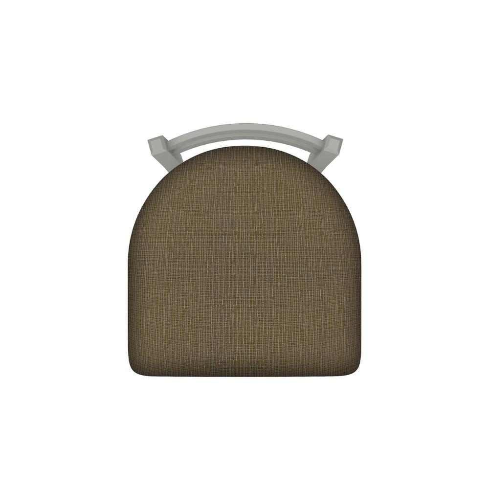 411 Jackie 18" Low Back Swivel Vanity Stool with Anodized Nickel Finish and Graph Cork Seat