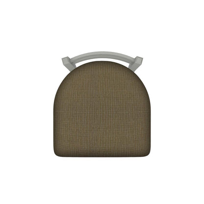 411 Jackie 18" Low Back Swivel Vanity Stool with Anodized Nickel Finish and Graph Cork Seat