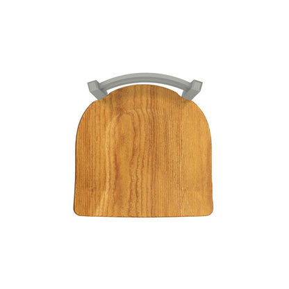 411 Jackie 18" Low Back Swivel Vanity Stool with Anodized Nickel Finish and Medium Oak Seat