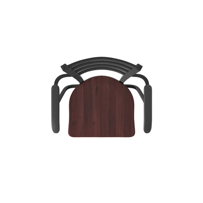 415 25" Swivel Counter Stool with Arms, Black Wrinkle, Dark Cherry Maple