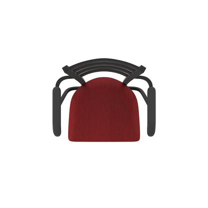 415 30" Swivel Bar Stool with Arms, Black Wrinkle, Graph Ruby