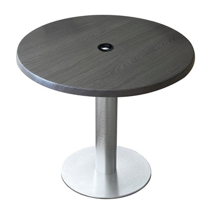 All-Season Table with 30" Diameter Charcoal Top with Umbrella Hole