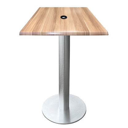 All-Season Table with 30" x 30" Square Natural Top with Umbrella Hole