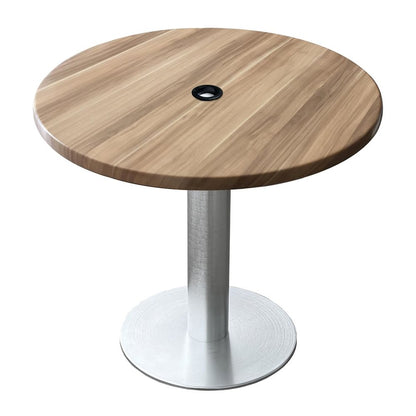 All-Season Table with 30" Diameter Natural Top with Umbrella Hole