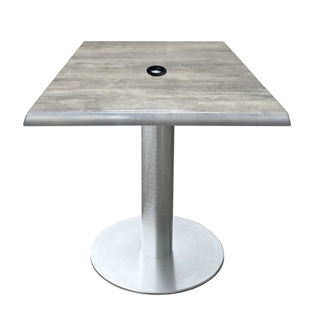 All-Season Table with 36" x 36" Square Greystone Top with Umbrella Hole