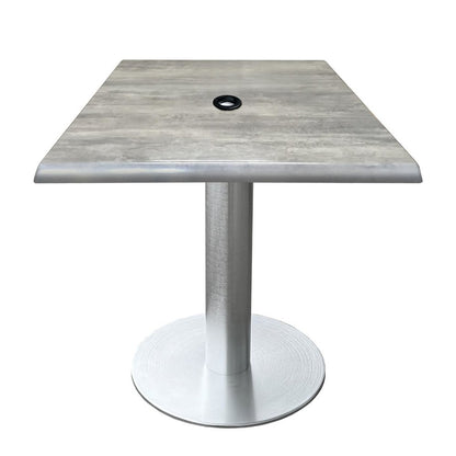 All-Season Table with 36" x 36" Square Greystone Top with Umbrella Hole