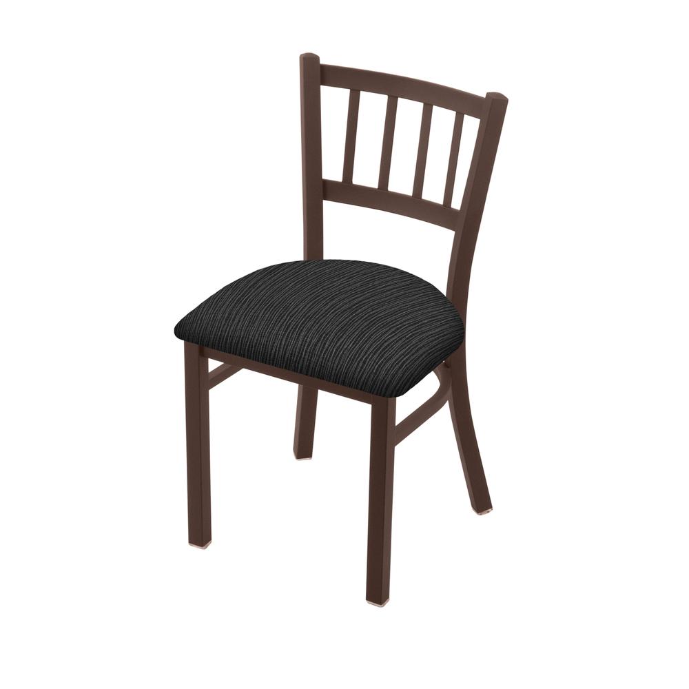610 Contessa 18" Chair with Bronze Finish and Graph Coal Seat