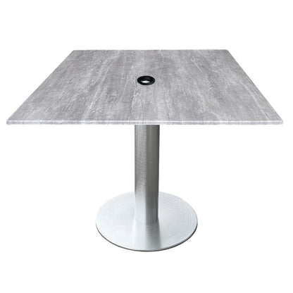 All-Season Table with 32" x 32" Square Greystone Top with Umbrella Hole