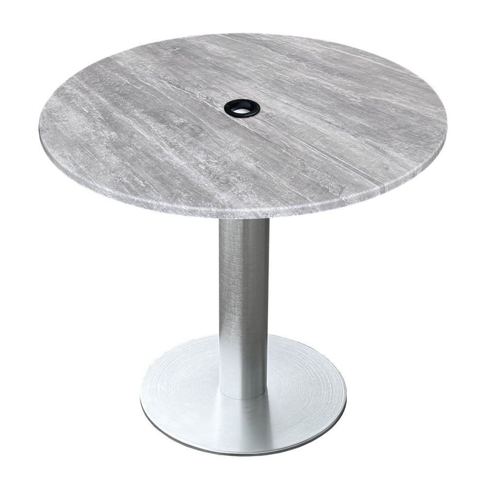 All-Season Table with 32" Diameter Greystone Top with Umbrella Hole