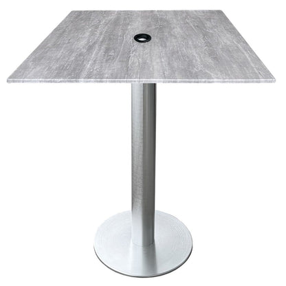 All-Season Table with 32" x 32" Square Greystone Top with Umbrella Hole