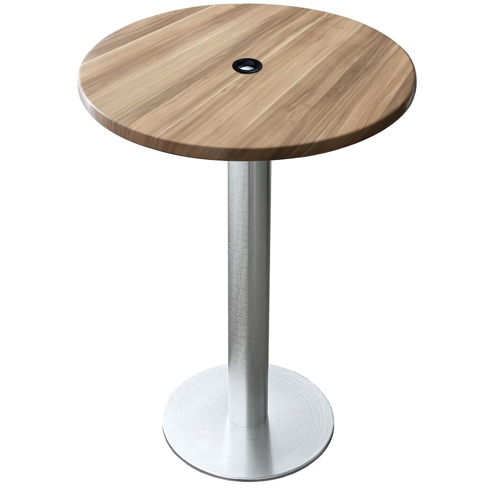 All-Season Table with 36" Diameter Natural Top with Umbrella Hole