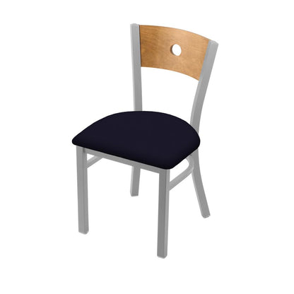 630 Voltaire 18" Chair with Anodized Nickel Finish, Medium Back, and Canter Twilight Seat
