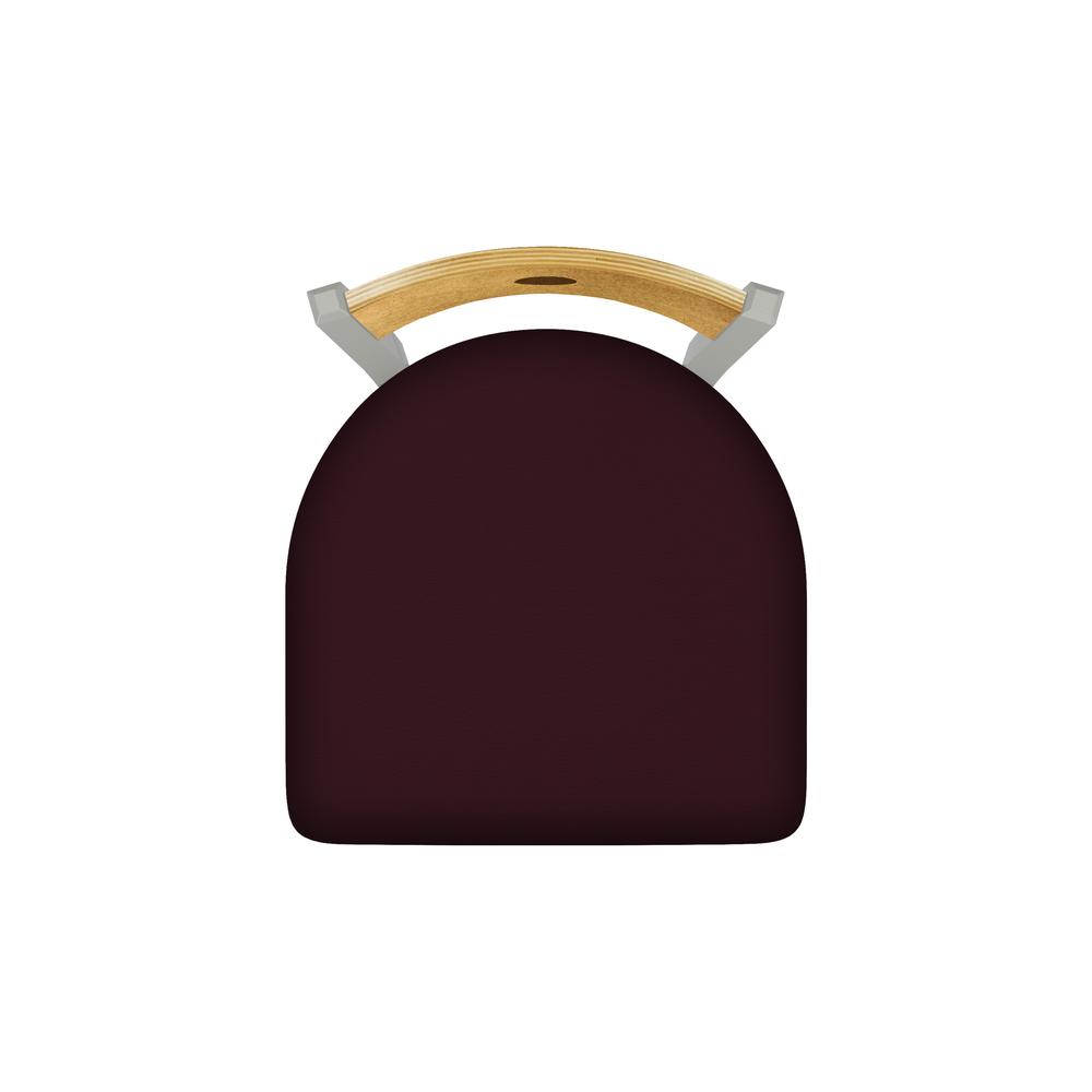 630 Voltaire 18" Chair with Anodized Nickel Finish, Medium Back, and Canter Bordeaux Seat
