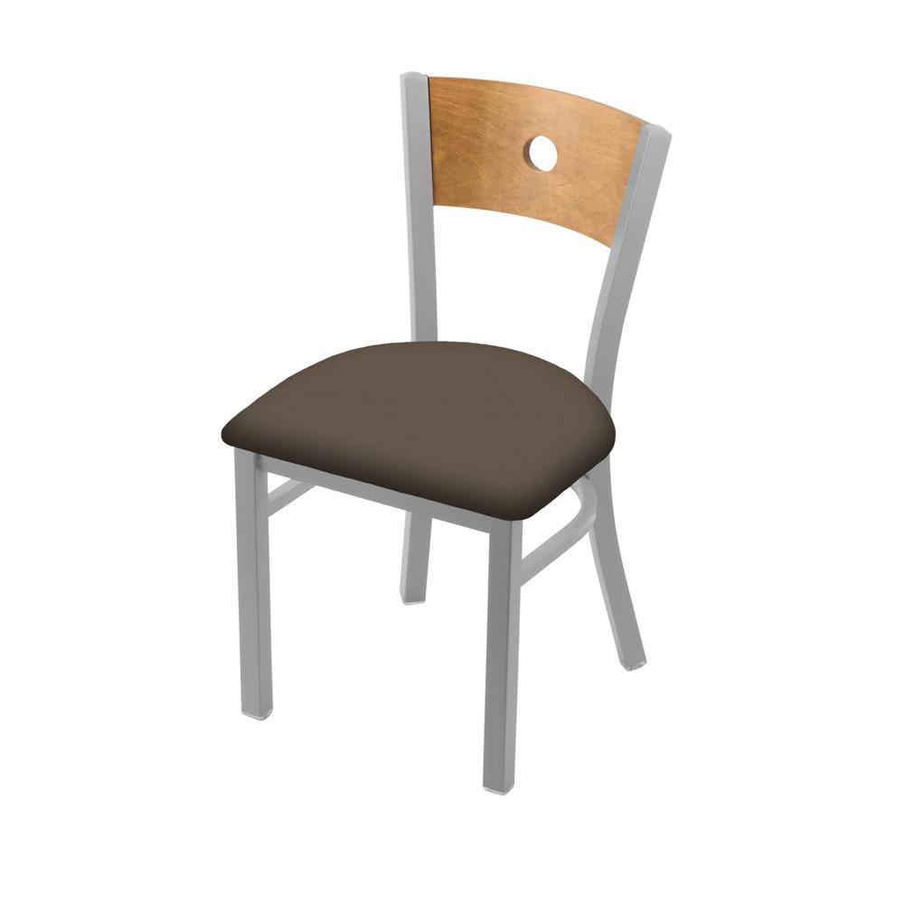 630 Voltaire 18" Chair with Anodized Nickel Finish, Medium Back, and Canter Earth Seat
