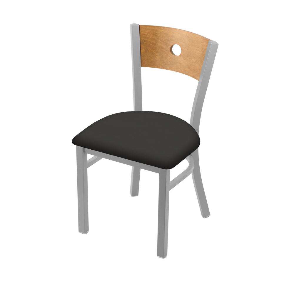 630 Voltaire 18" Chair with Anodized Nickel Finish, Medium Back, and Canter Iron Seat