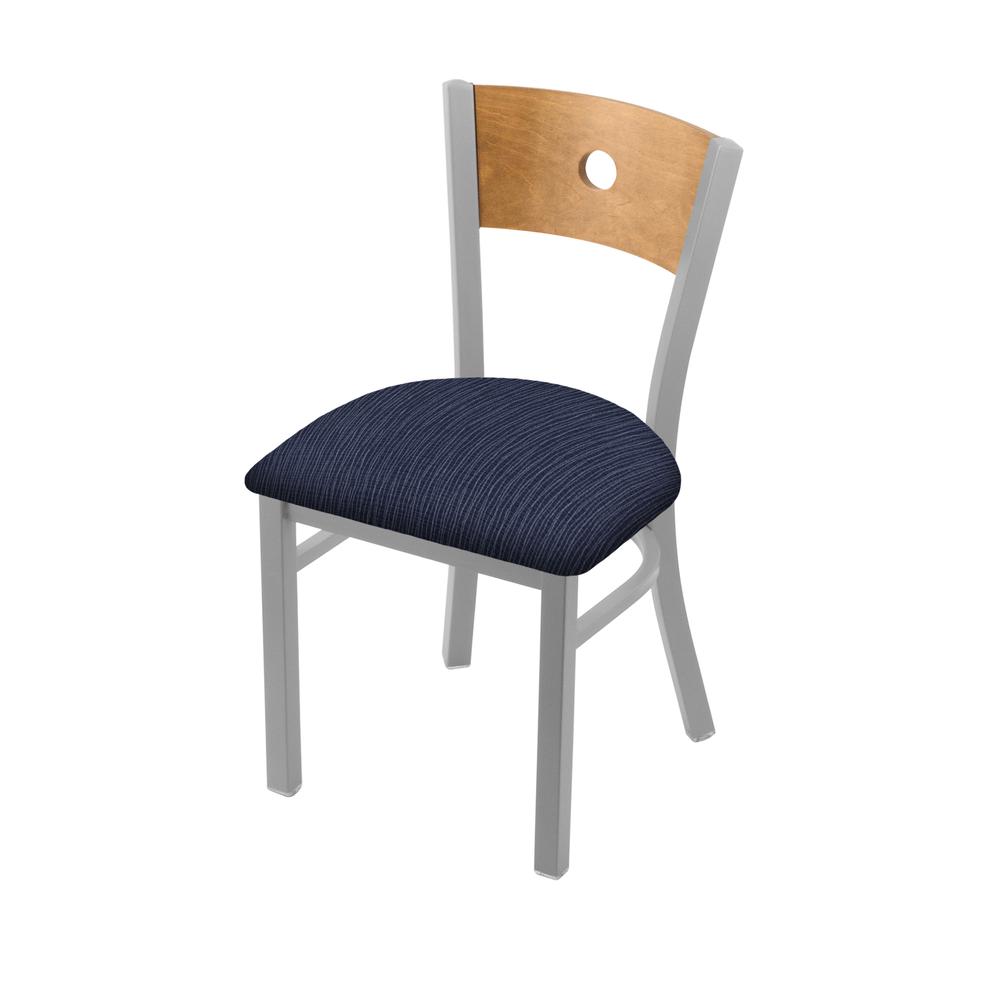 630 Voltaire 18" Chair with Anodized Nickel Finish, Medium Back, and Graph Anchor Seat