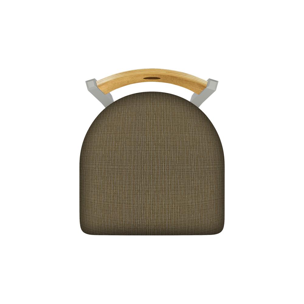 630 Voltaire 18" Chair with Anodized Nickel Finish, Medium Back, and Graph Cork Seat