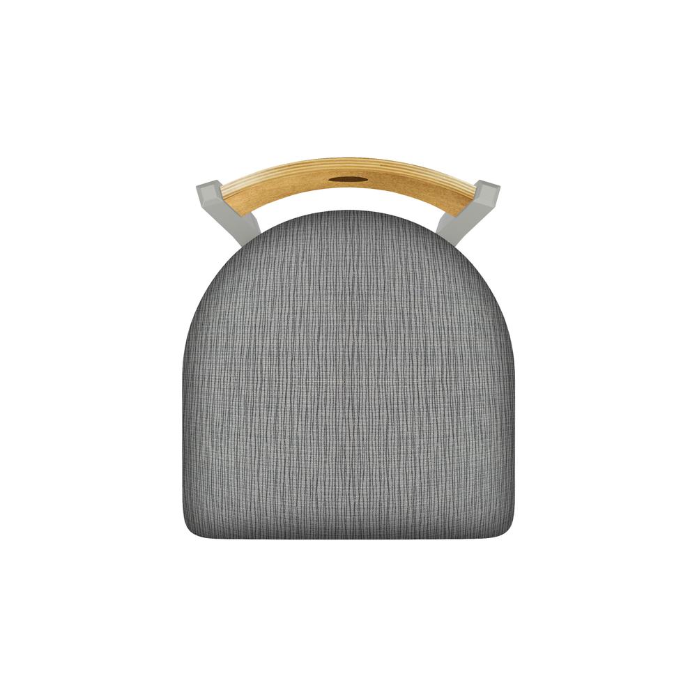 630 Voltaire 18" Chair with Anodized Nickel Finish, Medium Back, and Graph Alpine Seat