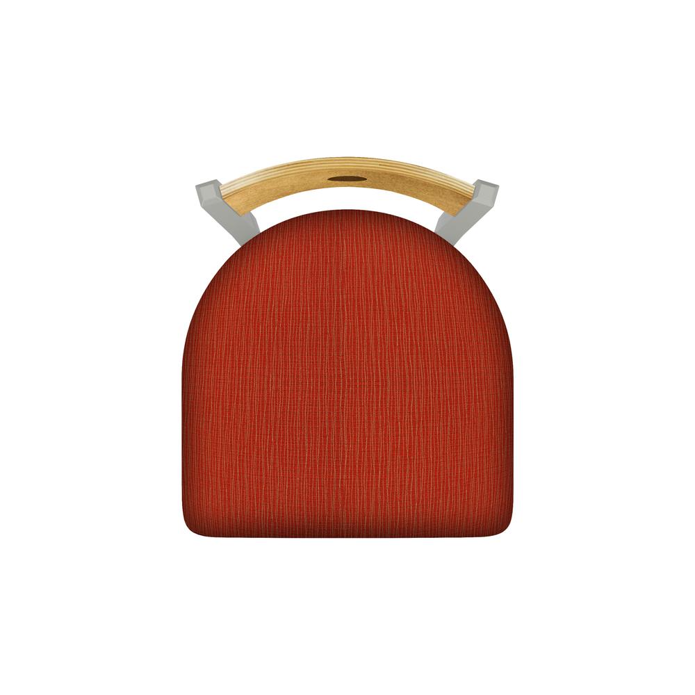 630 Voltaire 18" Chair with Anodized Nickel Finish, Medium Back, and Graph Poppy Seat
