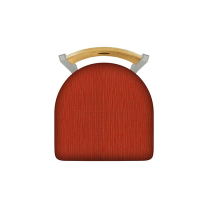 630 Voltaire 18" Chair with Anodized Nickel Finish, Medium Back, and Graph Poppy Seat