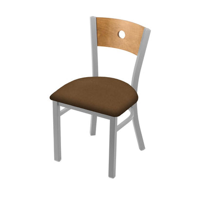 630 Voltaire 18" Chair with Anodized Nickel Finish, Medium Back, and Rein Thatch Seat