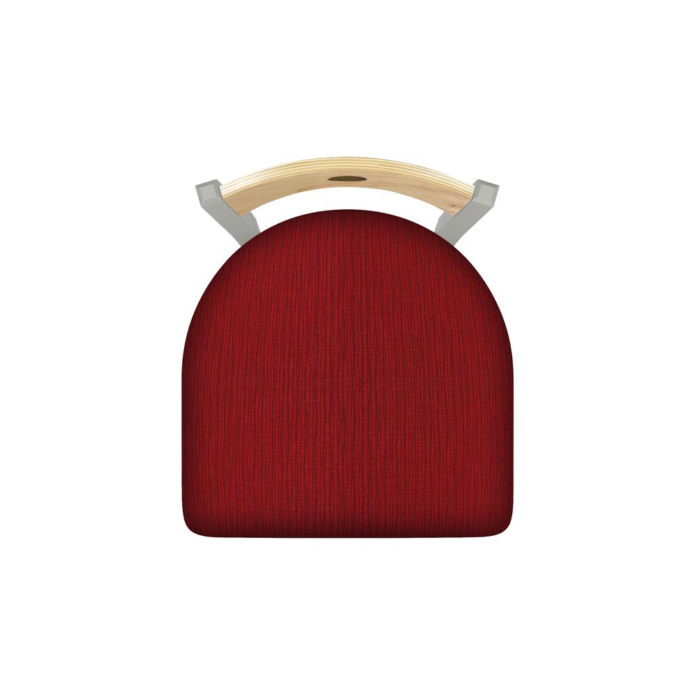 630 Voltaire 18" Chair with Anodized Nickel Finish, Natural Back, and Graph Ruby Seat