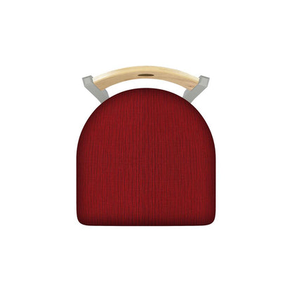 630 Voltaire 18" Chair with Anodized Nickel Finish, Natural Back, and Graph Ruby Seat