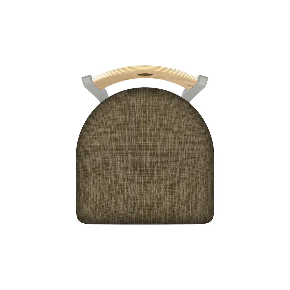 630 Voltaire 18" Chair with Anodized Nickel Finish, Natural Back, and Graph Cork Seat
