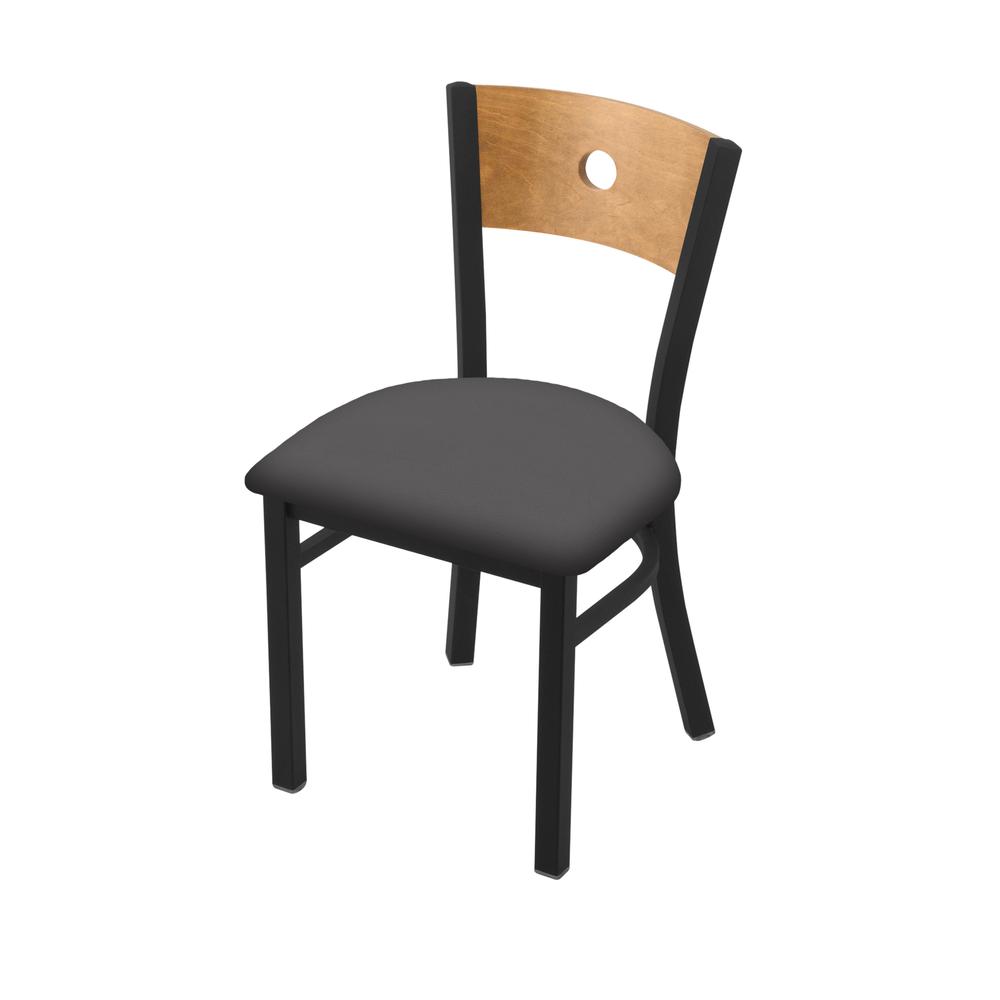 630 Voltaire 18" Chair with Black Wrinkle Finish, Medium Back, and Canter Storm Seat