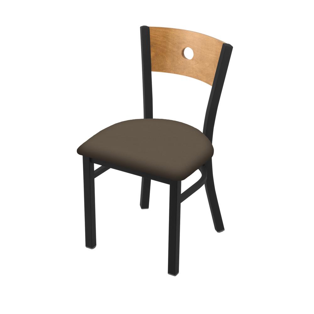 630 Voltaire 18" Chair with Black Wrinkle Finish, Medium Back, and Canter Earth Seat