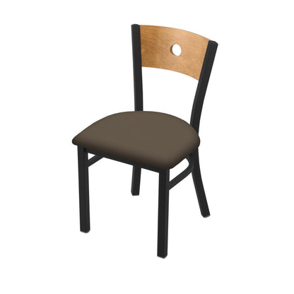 630 Voltaire 18" Chair with Black Wrinkle Finish, Medium Back, and Canter Earth Seat