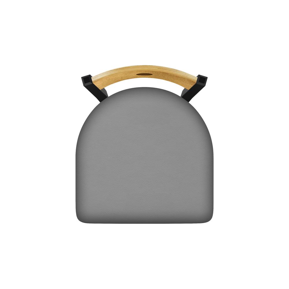 630 Voltaire 18" Chair with Black Wrinkle Finish, Medium Back, and Canter Folkstone Grey Seat