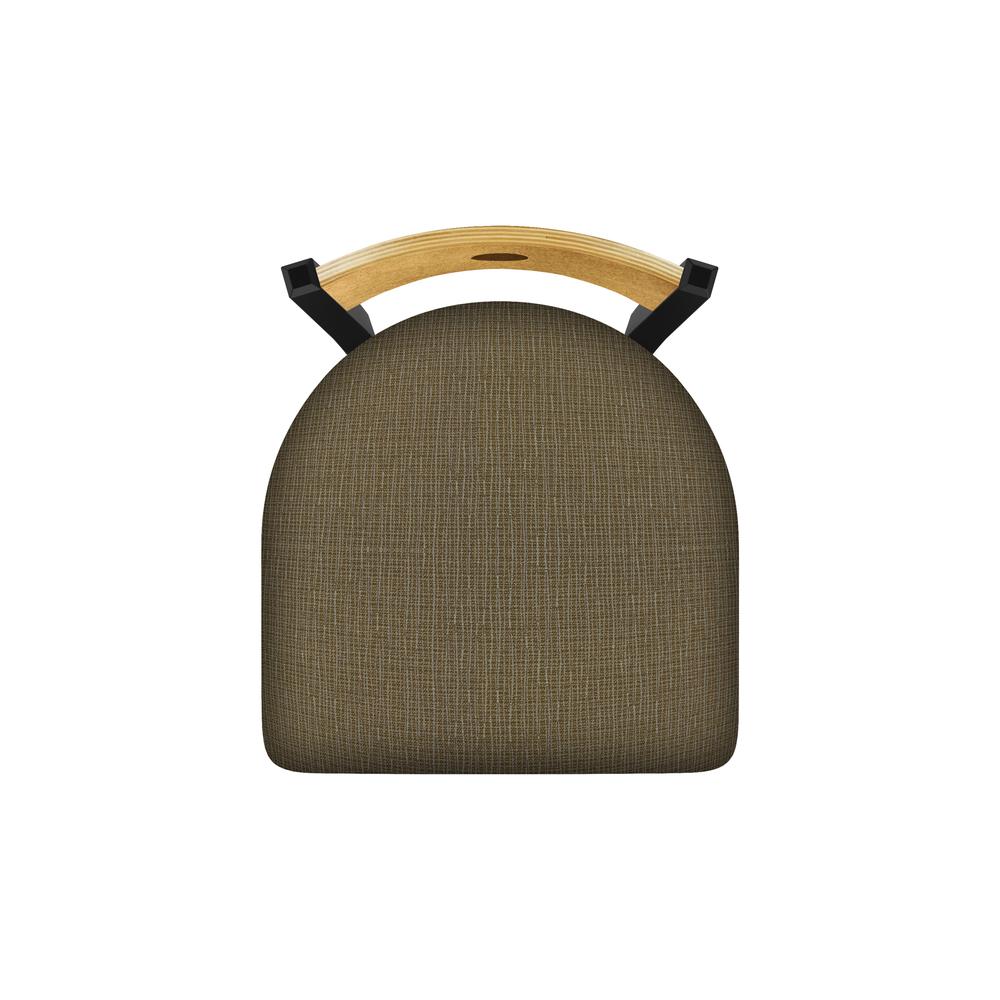 630 Voltaire 18" Chair with Black Wrinkle Finish, Medium Back, and Graph Cork Seat