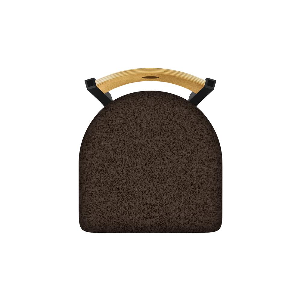630 Voltaire 18" Chair with Black Wrinkle Finish, Medium Back, and Rein Coffee Seat