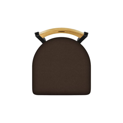 630 Voltaire 18" Chair with Black Wrinkle Finish, Medium Back, and Rein Coffee Seat