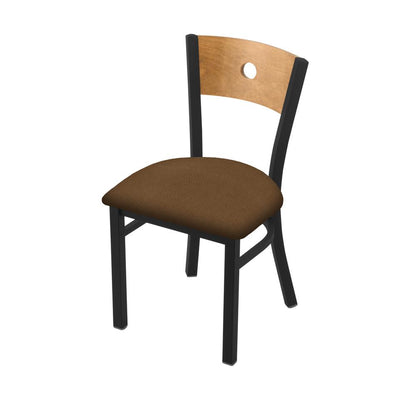 630 Voltaire 18" Chair with Black Wrinkle Finish, Medium Back, and Rein Thatch Seat