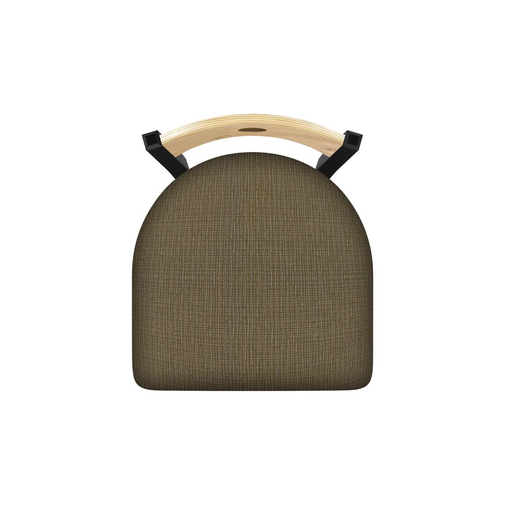 630 Voltaire 18" Chair with Black Wrinkle Finish, Natural Back, and Graph Cork Seat