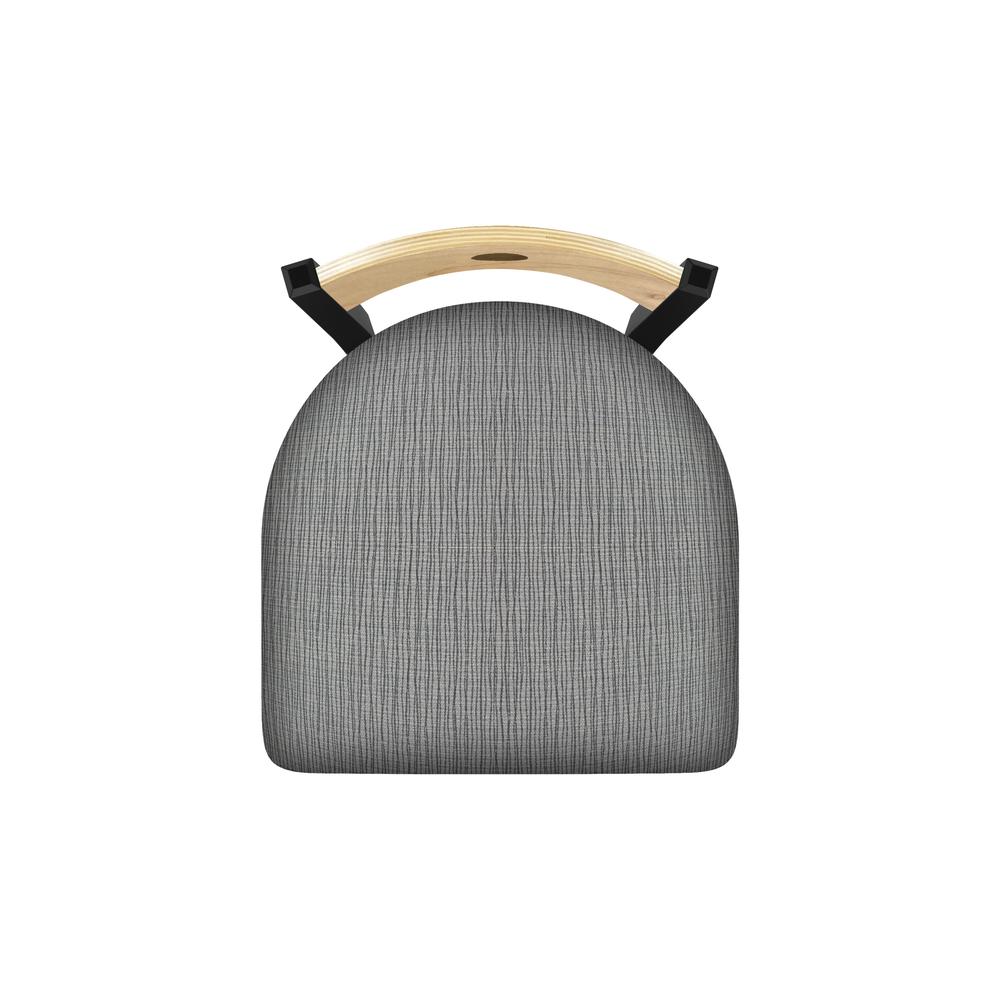630 Voltaire 18" Chair with Black Wrinkle Finish, Natural Back, and Graph Alpine Seat